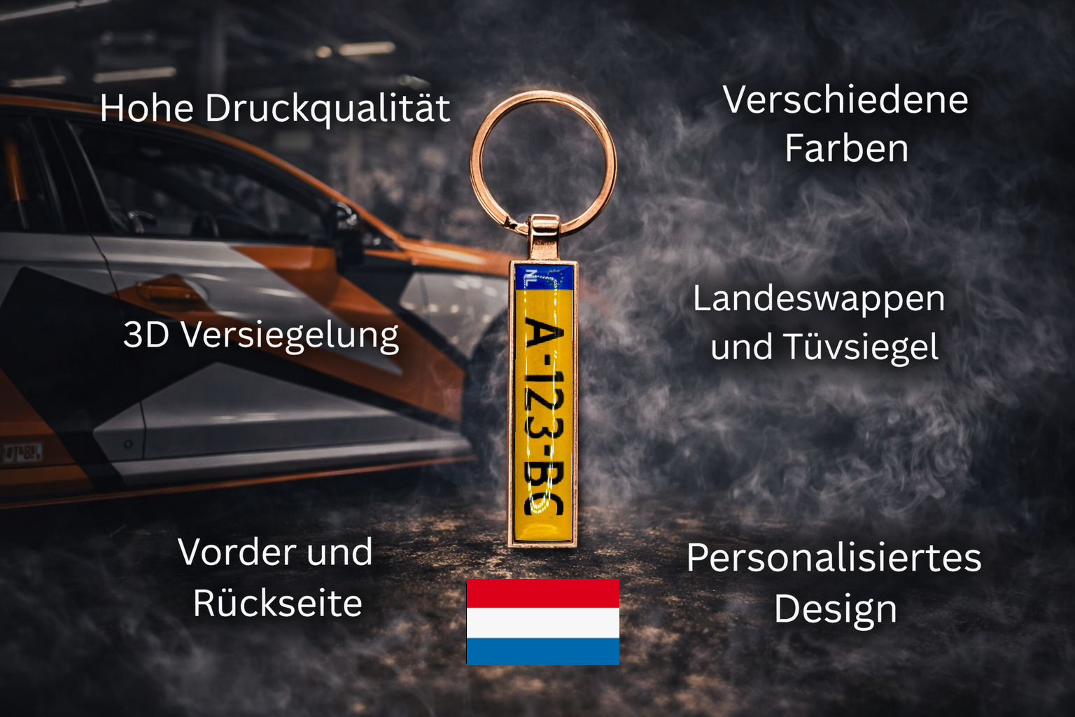 Schlüsselanhänger Kennzeichen Niederlande