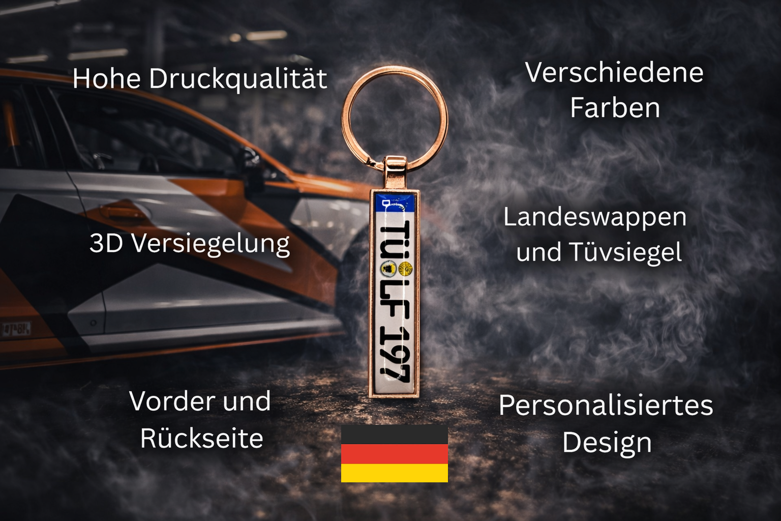 Schlüsselanhänger Kennzeichen Deutschland