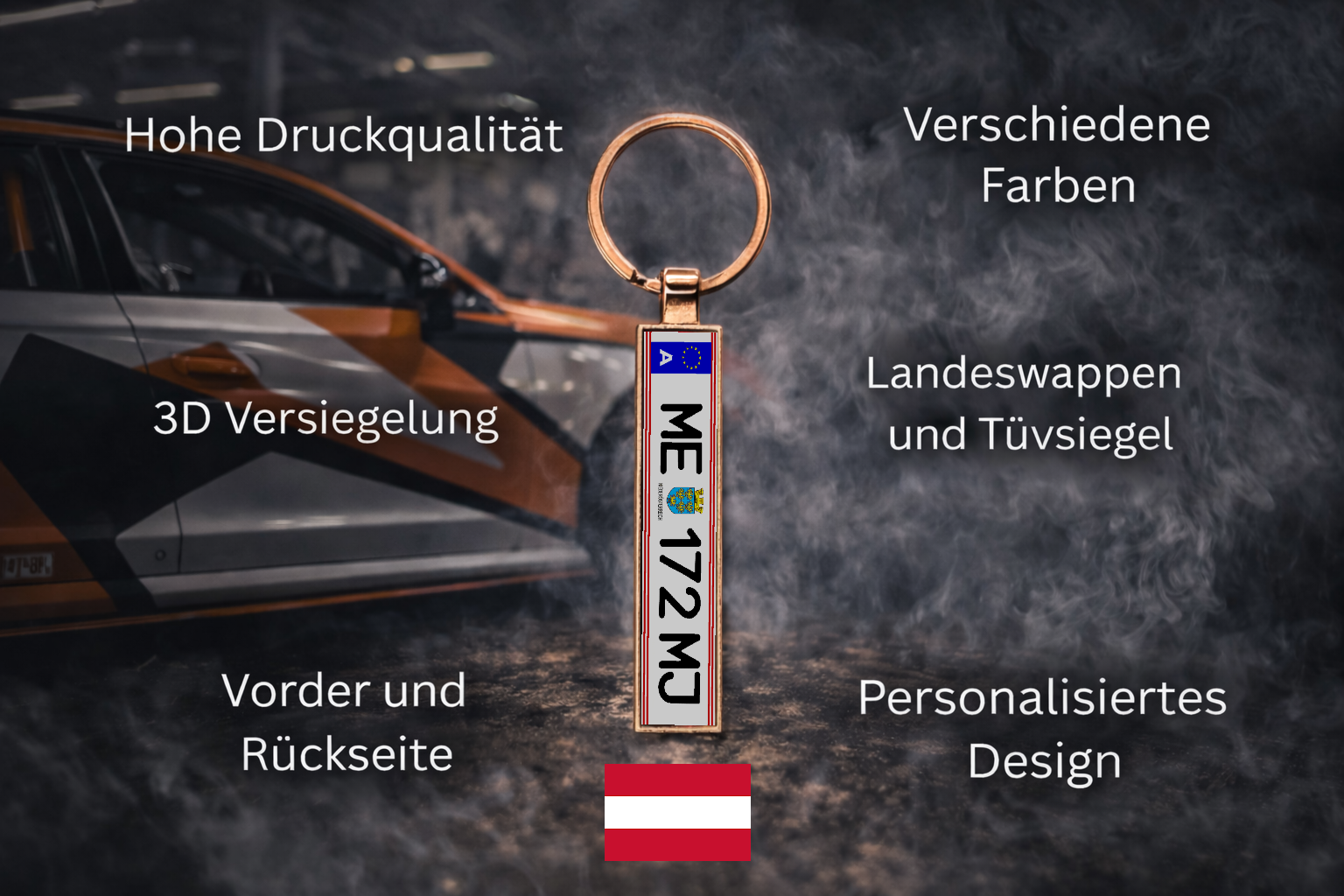 Schlüsselanhänger Kennzeichen Österreich