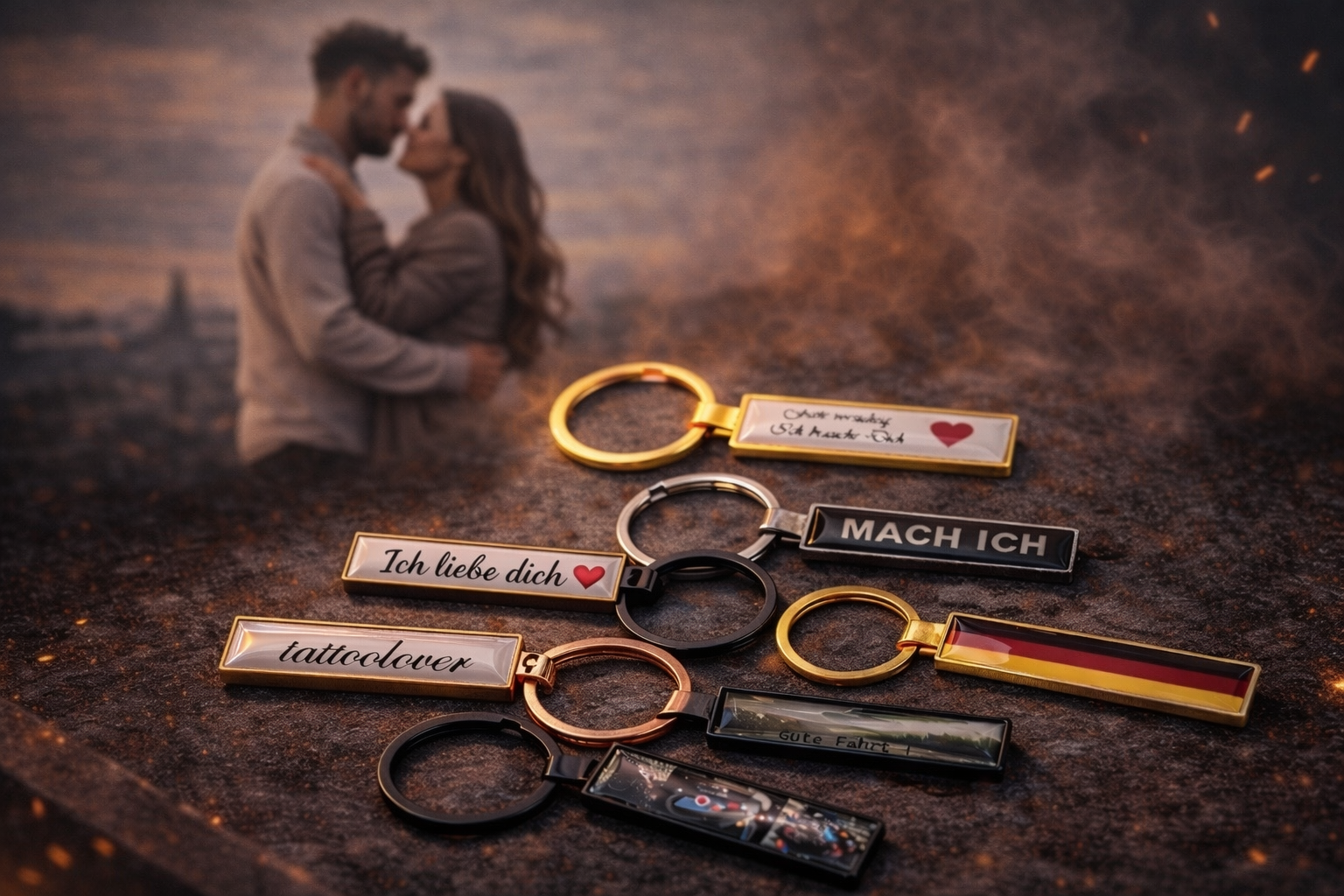 Personalisierte Schlüsselanhänger für Pärchen oder als Geschenk