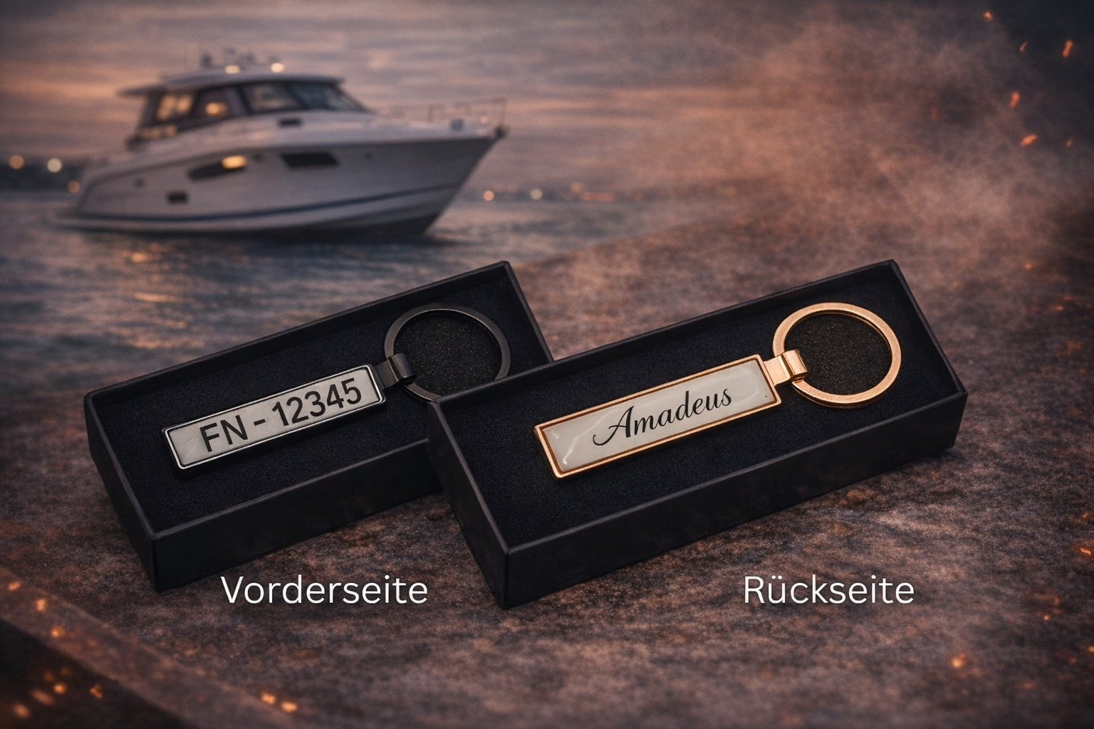Personalisierte Schlüsselanhänger für Boote