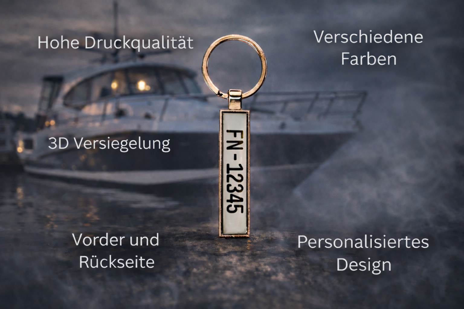 Personalisierte Schlüsselanhänger für Boote