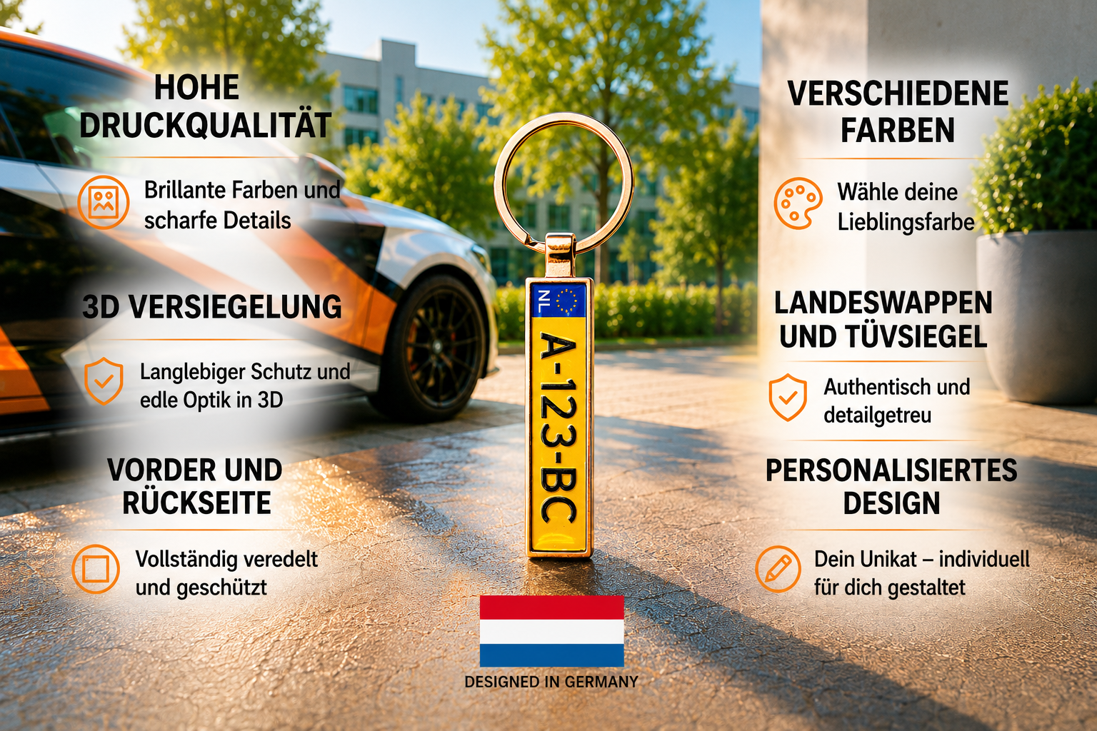 Schlüsselanhänger Kennzeichen Niederlande