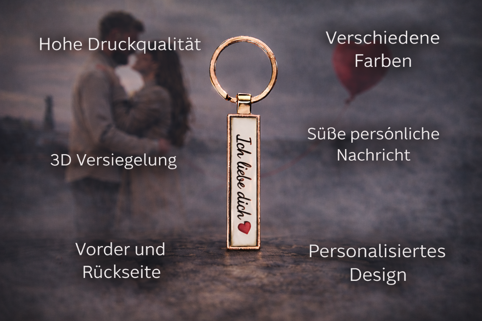 Personalisierte Schlüsselanhänger für Pärchen oder als Geschenk