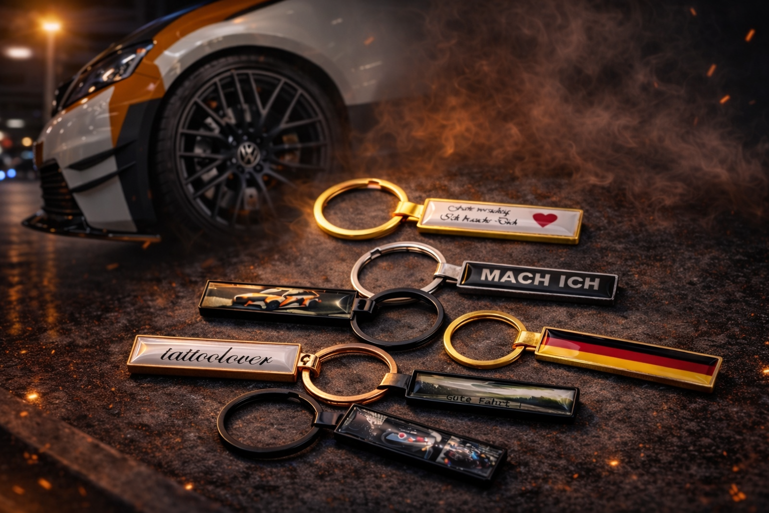 Personalisierte Schlüsselanhänger für KFZ Kennzeichen