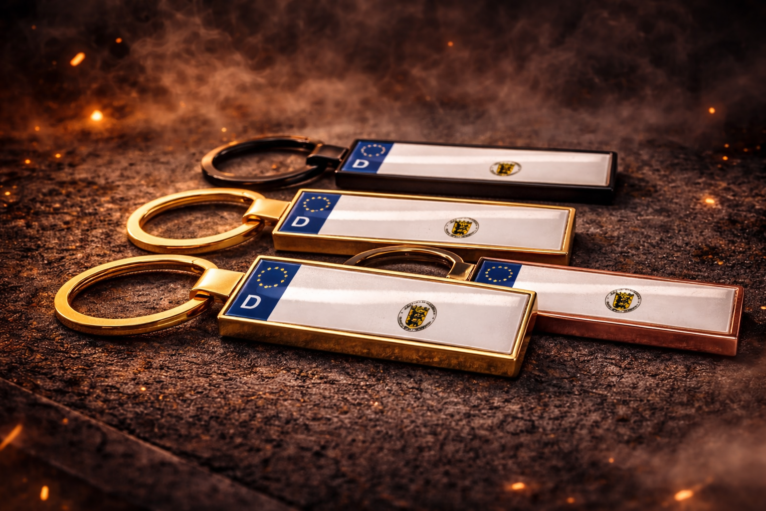 Personalisierte Schlüsselanhänger für KFZ Kennzeichen